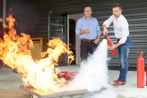 Warden chief warden and fire extinguisher training course set